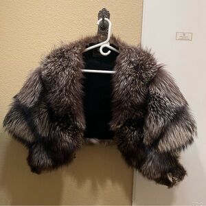 Genuine Vintage Silver Fox Fur Stole